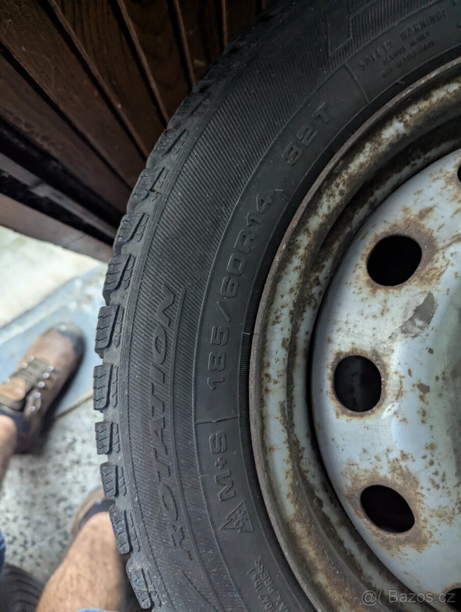 Fiat Punto kola 14 palců a zimní pneumatiky 185/60 R14 - 3