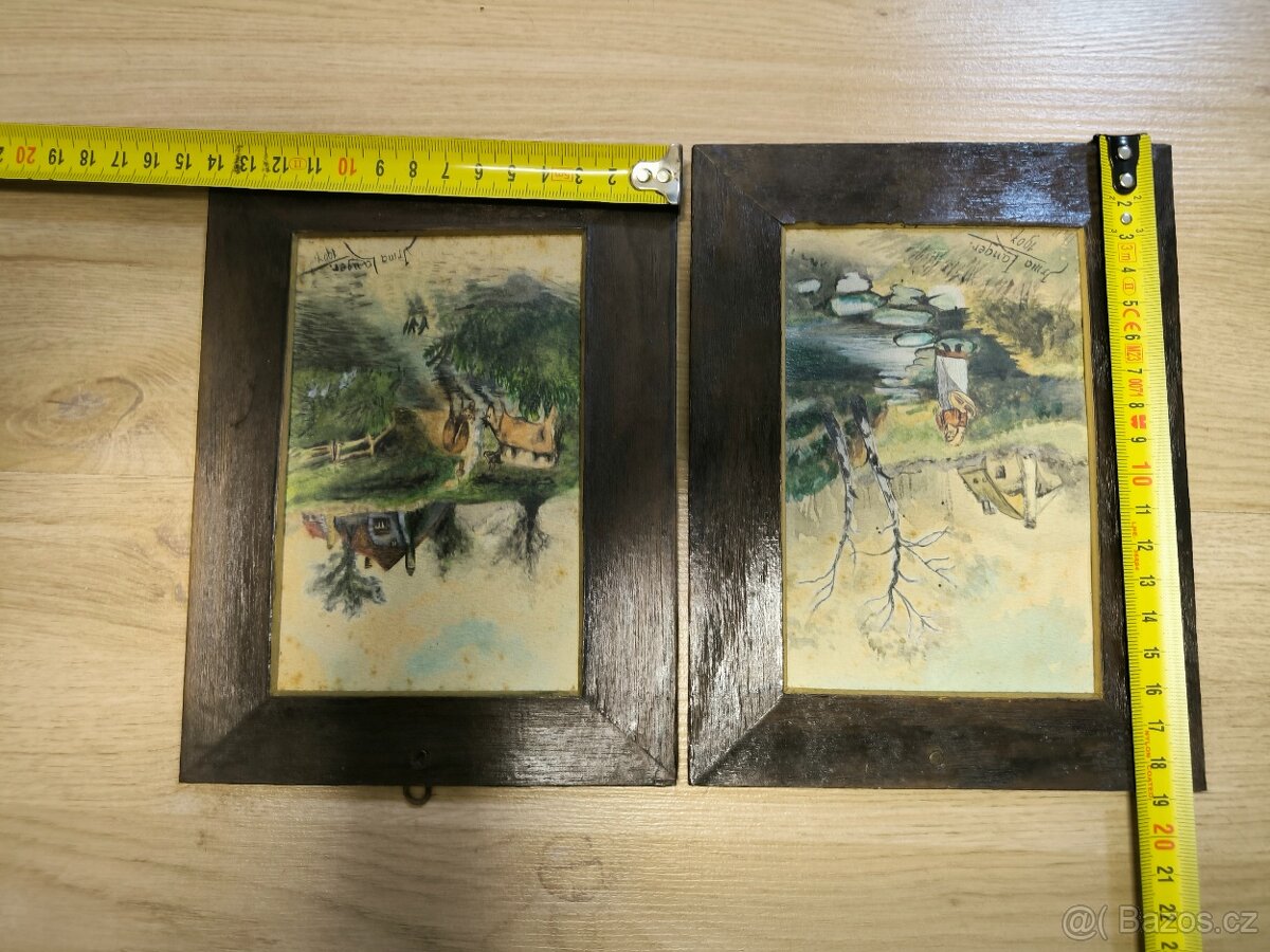 Prodám 2 ks obrázků od akademické malířky Irmy Langer - 3