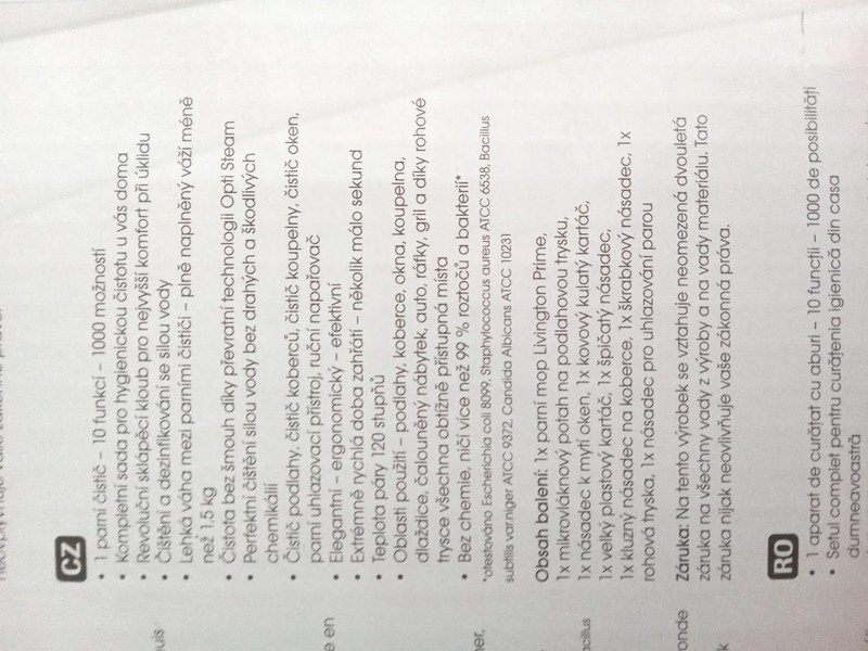 Parní mop Livington Prime, nový, nepoužitý - 3