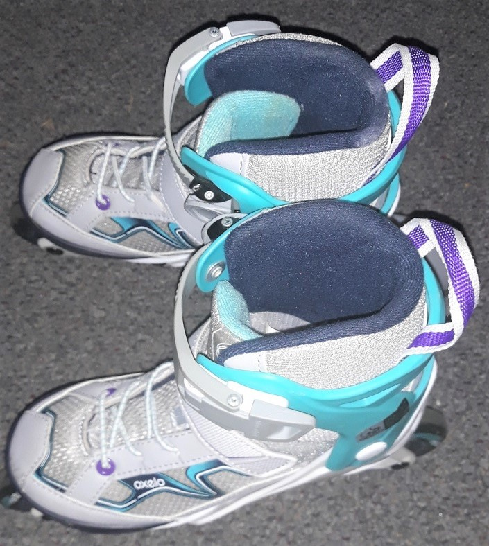 Prodám kolečkové nastavitelné brusle Oxelo vel. 30-32 - 3