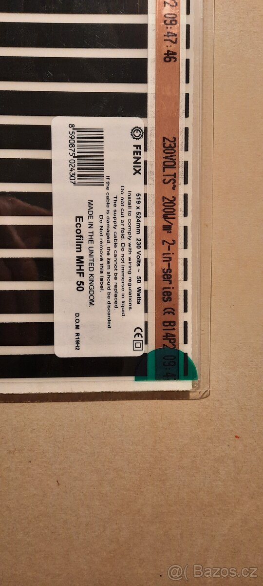 Topná fólie Fenix Ecofilm MHF 230V/50W (524 x 519 mm) - 3