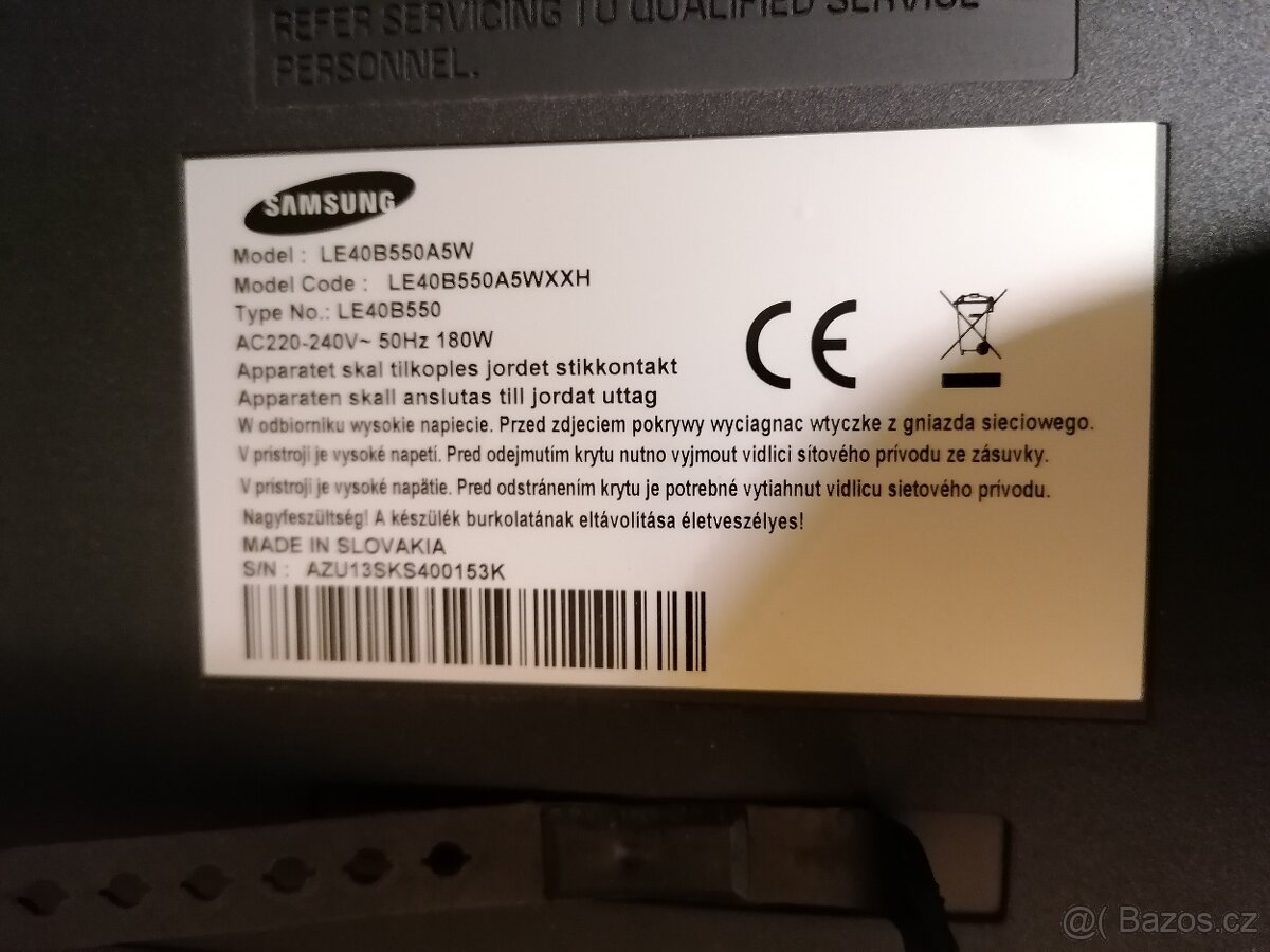 Televize SAMSUNG LE40B550 vcetne ovladace - 3