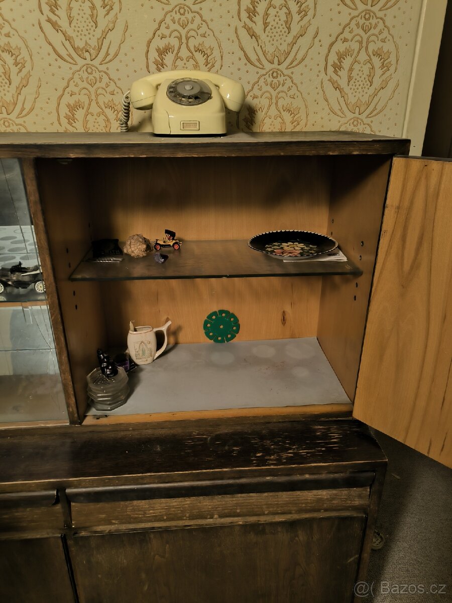 Vitrína, obývací sestava, vintage - 3