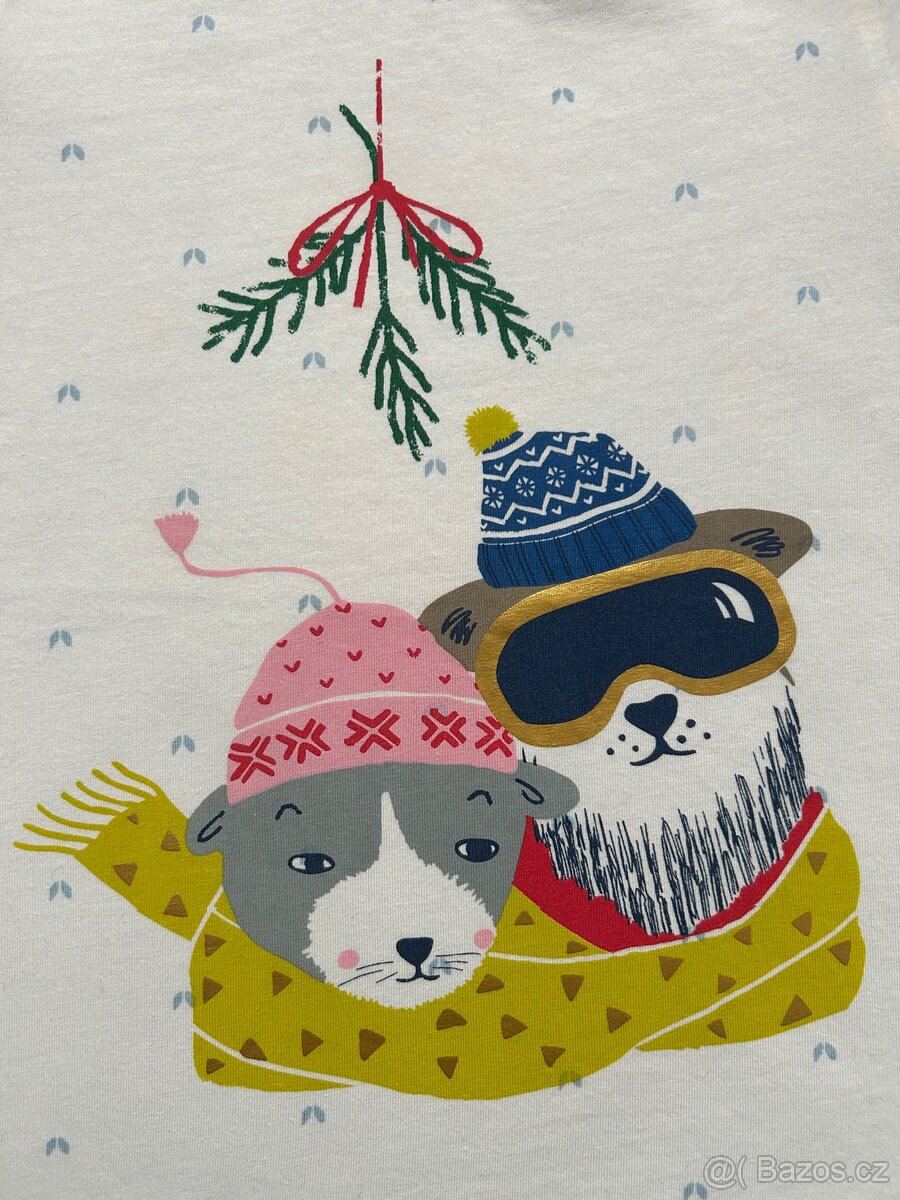 Dívčí vánoční tričko značky LINDEX - vel. 110/116 - 3