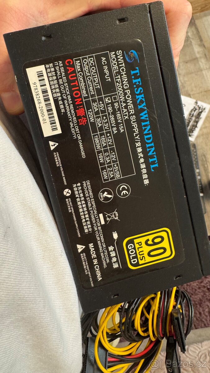 T.F.SKYWINDINTL 2000W Gold Zdroj - 3