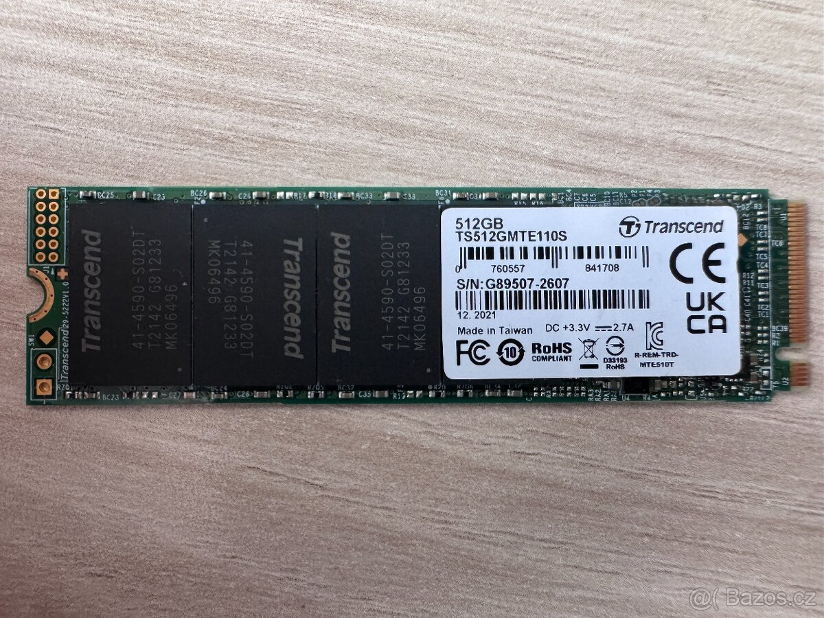 M.2 SSD WD 256GB + Transcend 512GB - 3