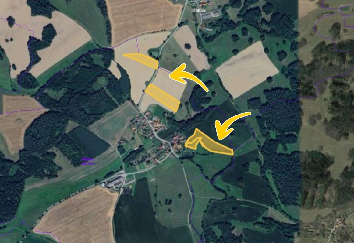 Prodej podílu 3/8 pole 11 585 m², Hrazany - 3