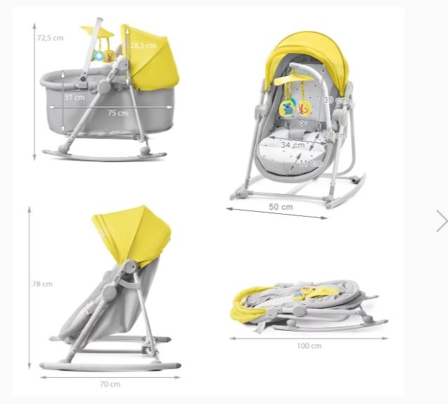 5v1 Kinderkraft postýlka, kolébka, židlička - 3