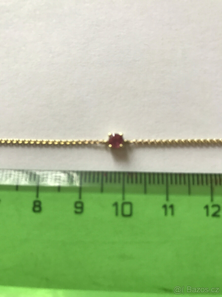 Zlatý náramek s turmalínem - 3