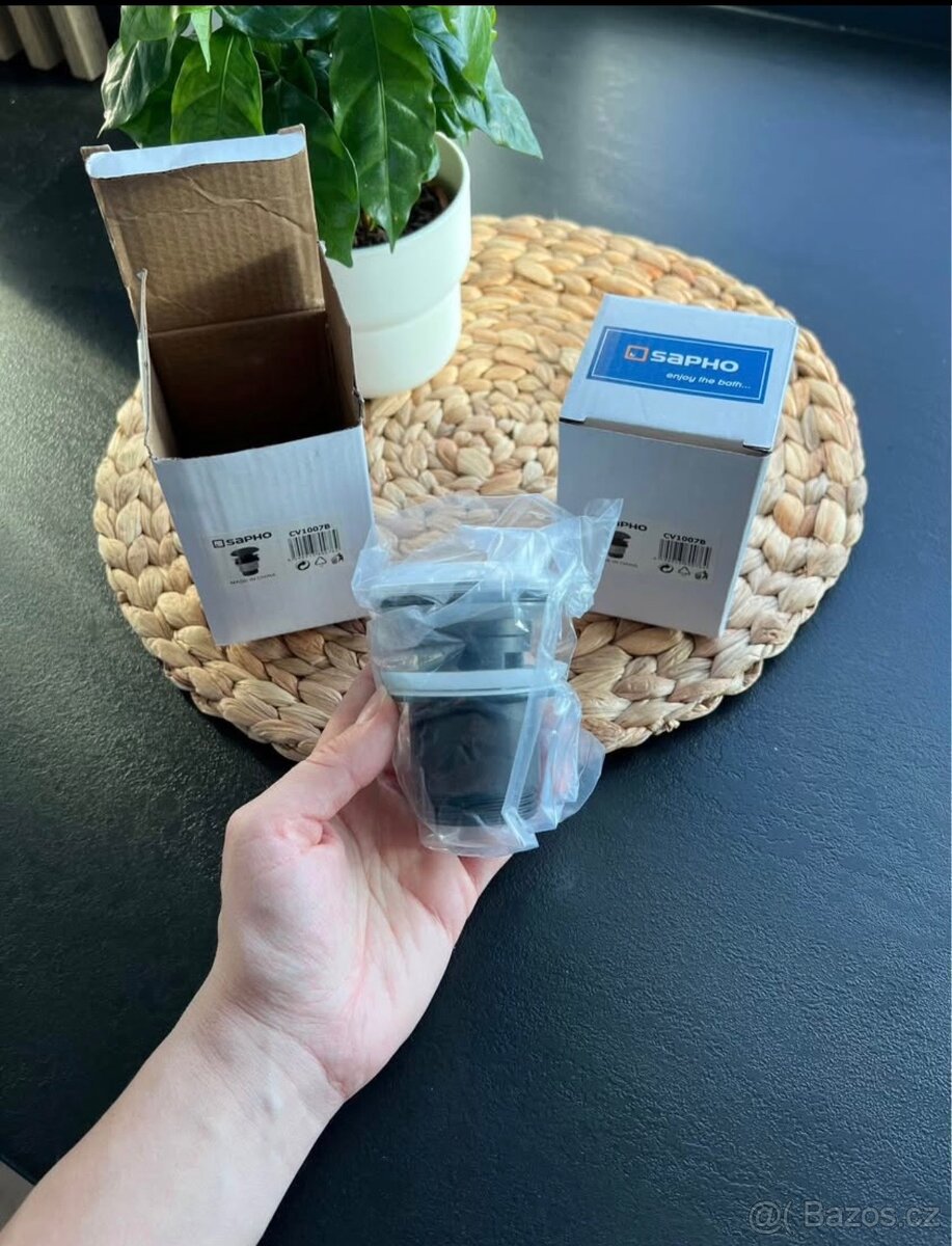 Sapho Umyvadlová výpust, click-clack 5/4, černý CV1007B - 3