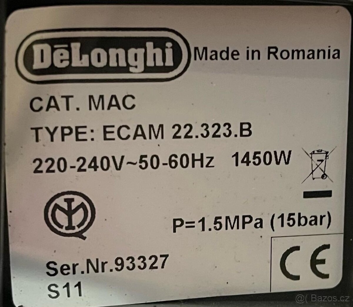 Kávovar De’Longhi Magnifica plus ECAM 22.323.B - 3