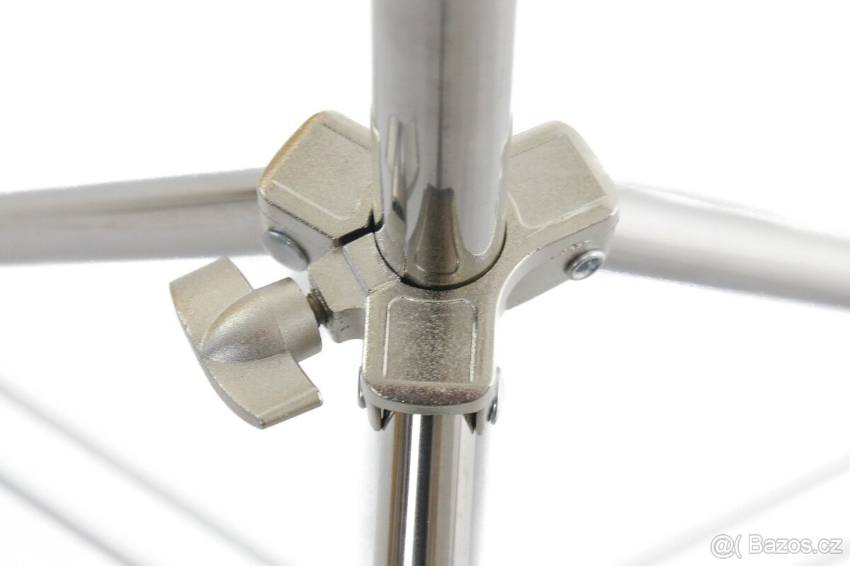 Profesionální celokovový studiový stativ s čepem 2m – Chrom - 3