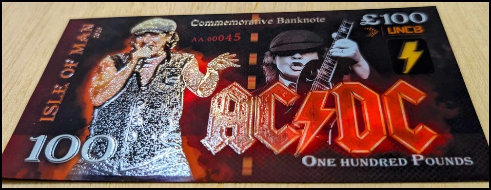 AC DC  pamětní bankovka UNC - 3