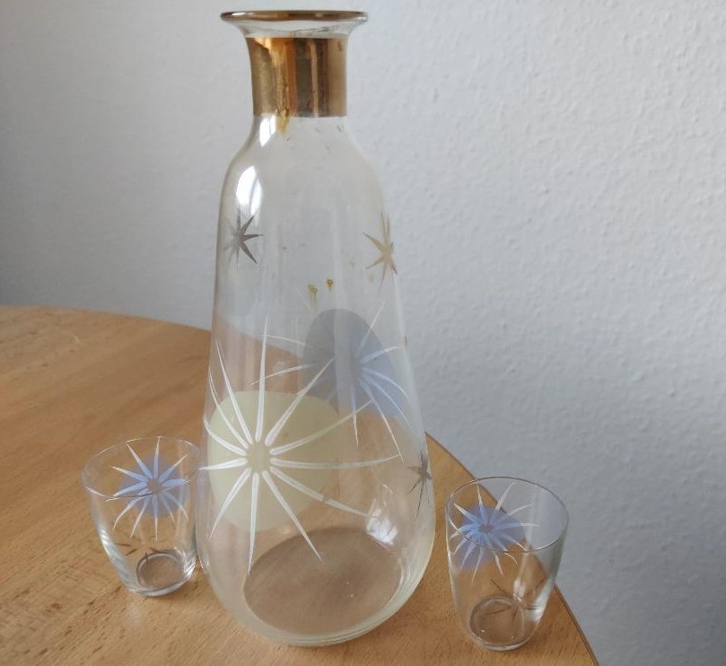 retro čs. skl. karafa v brusel. stylu BOROCRYSTAL - 3