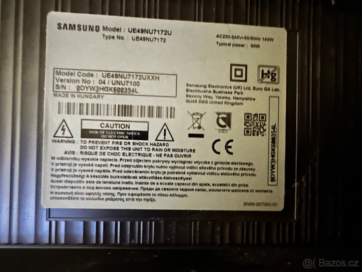 Samsung UE49NU7172U – 49” 4K UHD Smart TV - 3