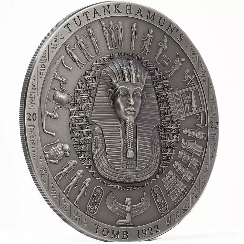 Stříbrná mince 3 oz Tutanchamonova hrobka 2022 Antique Stand - 3