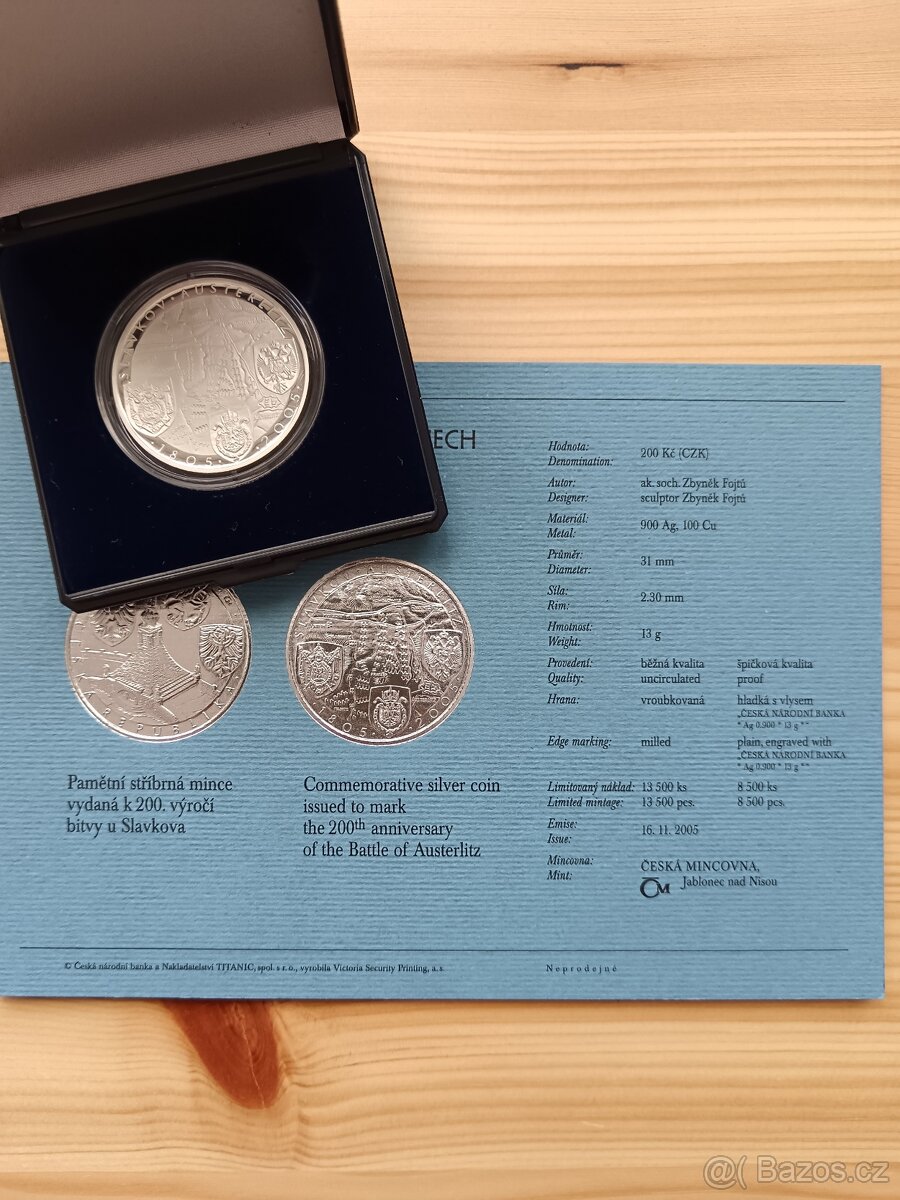 ČNB 200kč 2005/200. výročí Bitvy u Slavkova Proof - 3