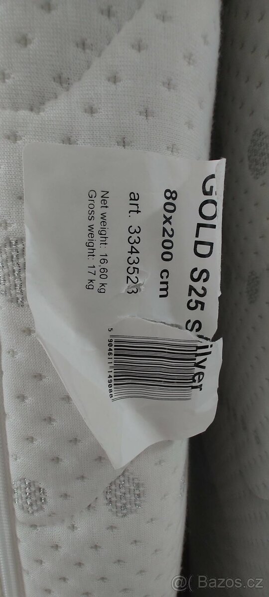 matrace 80x200 GOLD S25 silver - 3