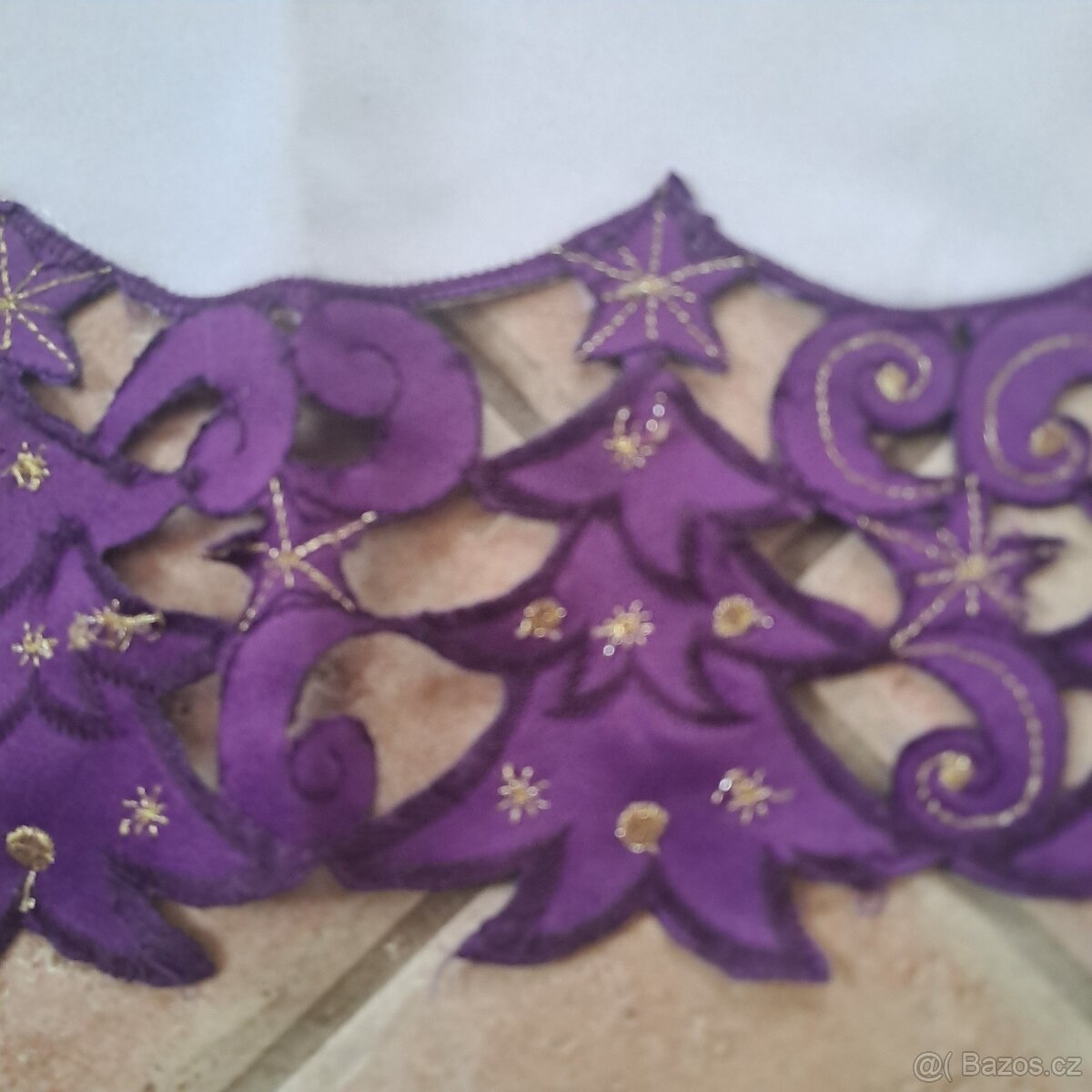 Vánoční fialový ubrus - nový - 3