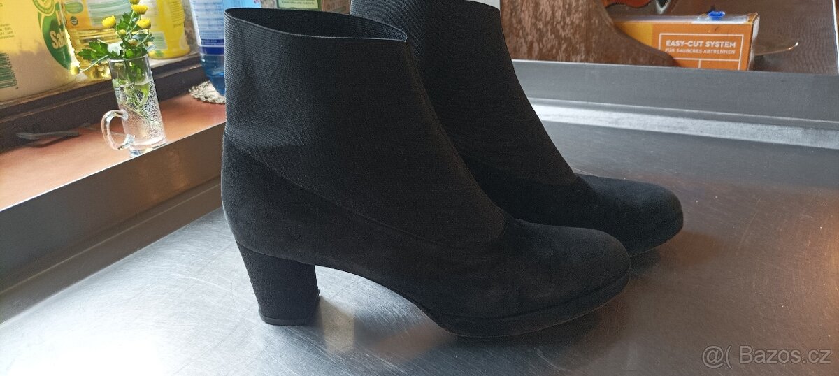 Kožené nižší kozačky 40,5 - 3