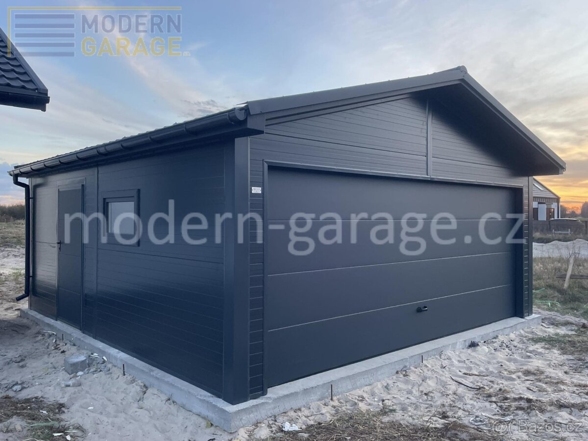 Zateplené montované garáže PIR 4x6/6x6m celá ČR - 3