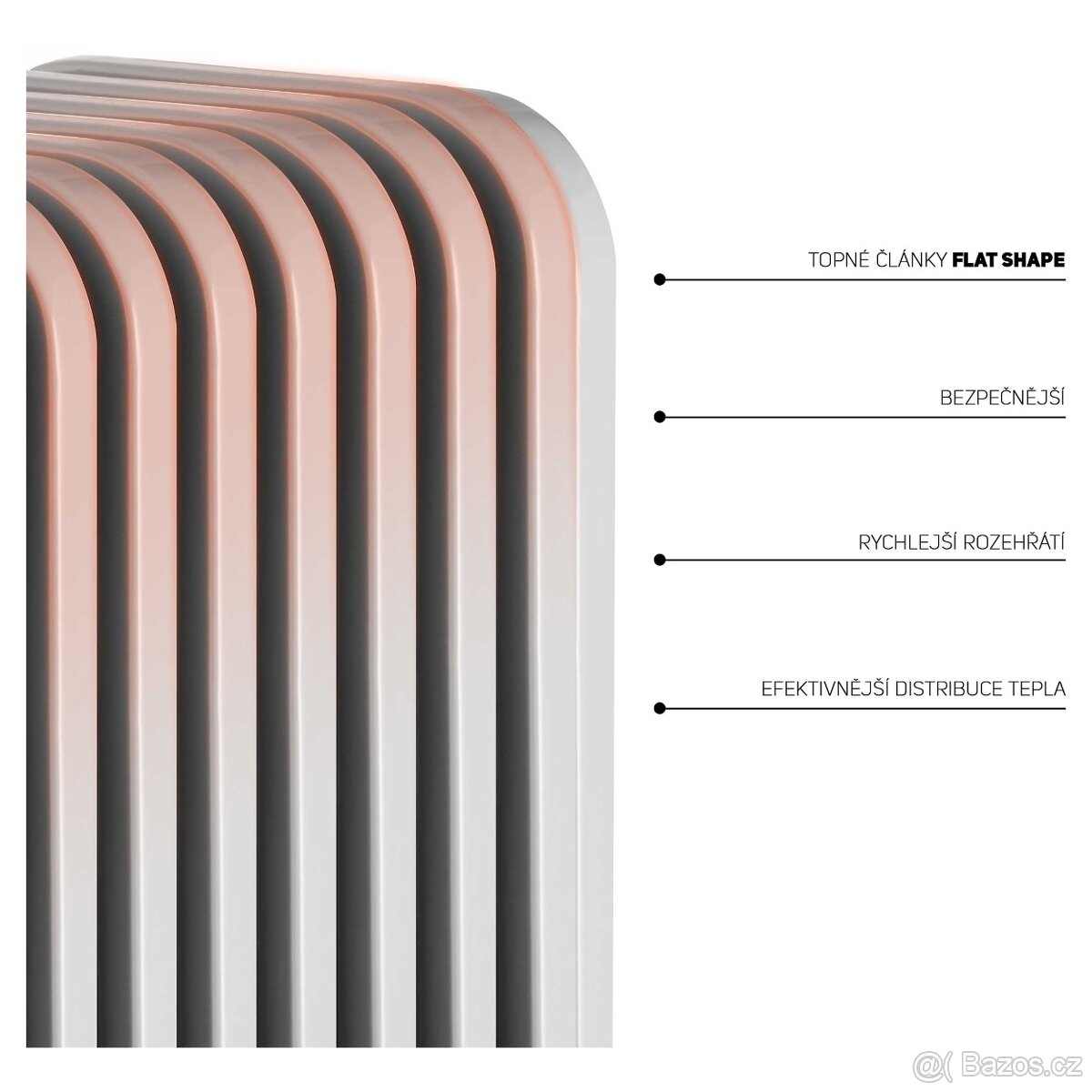 Olejový radiátor SENCOR SOH 3413WH - 2500W (nový) - 3