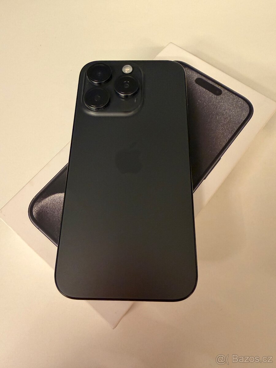 iPhone 15 PRO, 128GB, černý titan, TOP STAV - 3