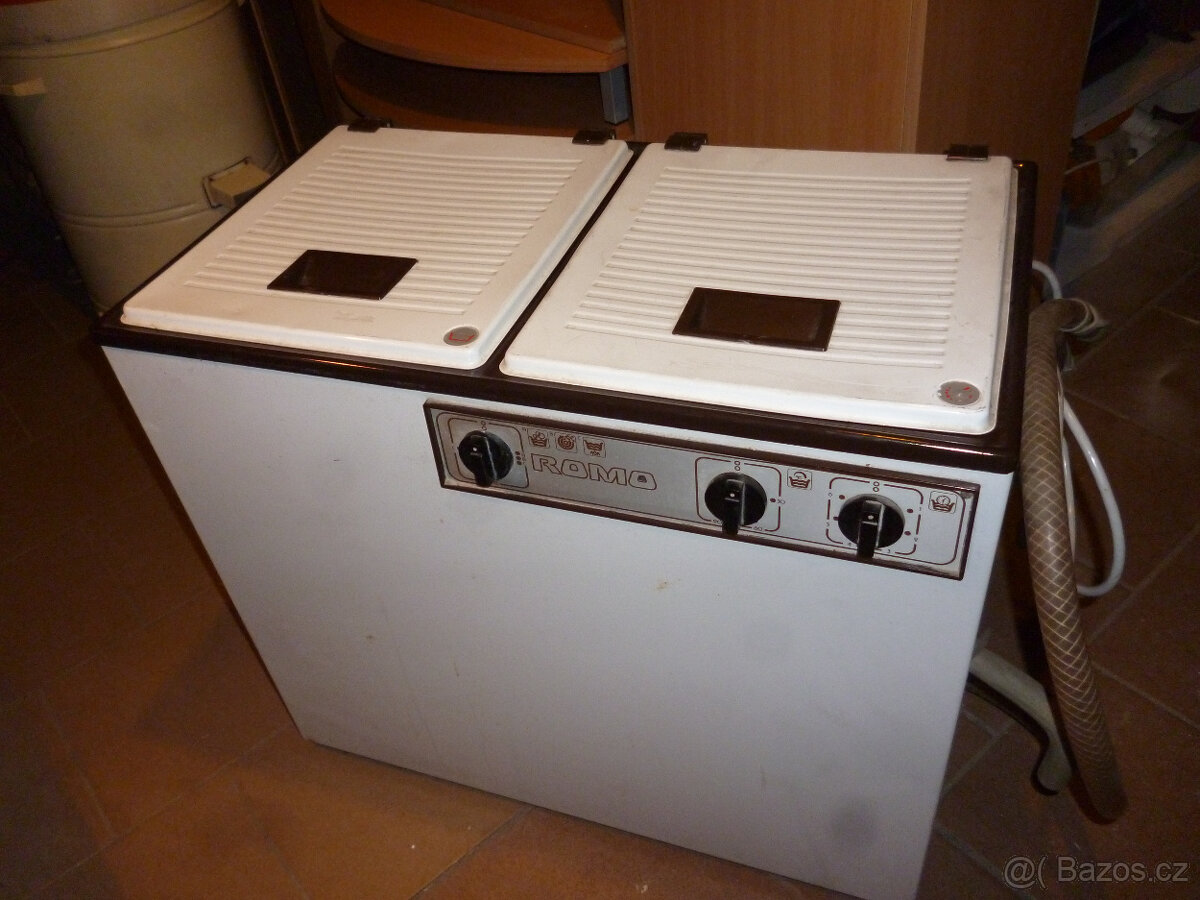 pračka romo kombi,nerez vana ,ohřev vody,ždímání za 4000kč - 3
