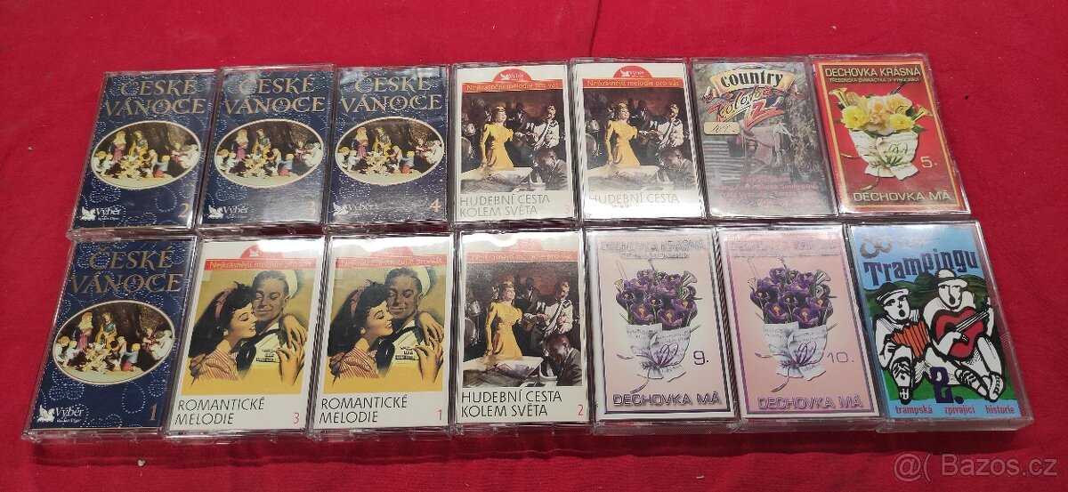 Originální nahrané MC kazety - směs 74 ks - 3