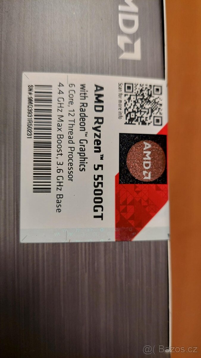 NOVÝ Procesor CPU AMD Ryzen 5 5500GT - 3