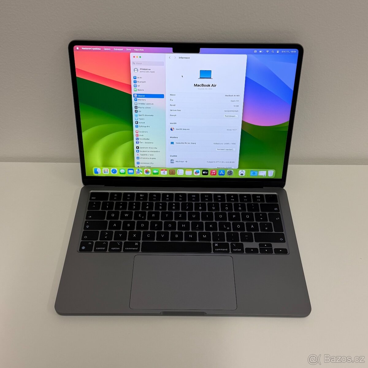 NOVÝ APPLE MACBOOK AIR 13.6” M3/512GB/16GB/BATERIE 100% - 3