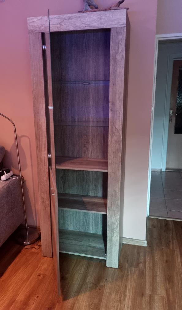 Prosklená skřín dub sonoma - 3