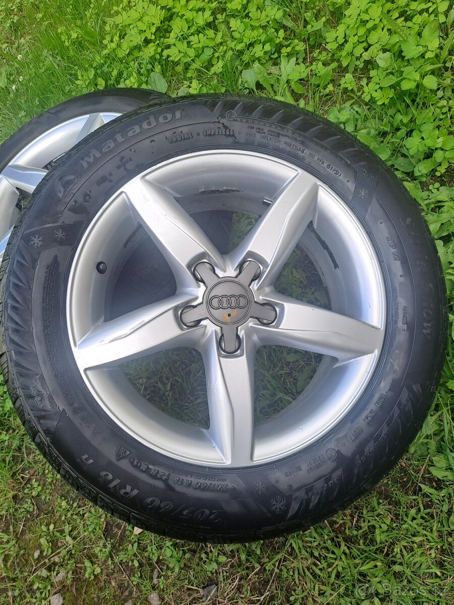 Alu kola 5x112 originál Audi 205/60 R16 - 3