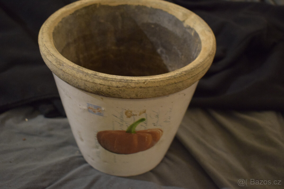 Velký kameninový obal na květináč - 3