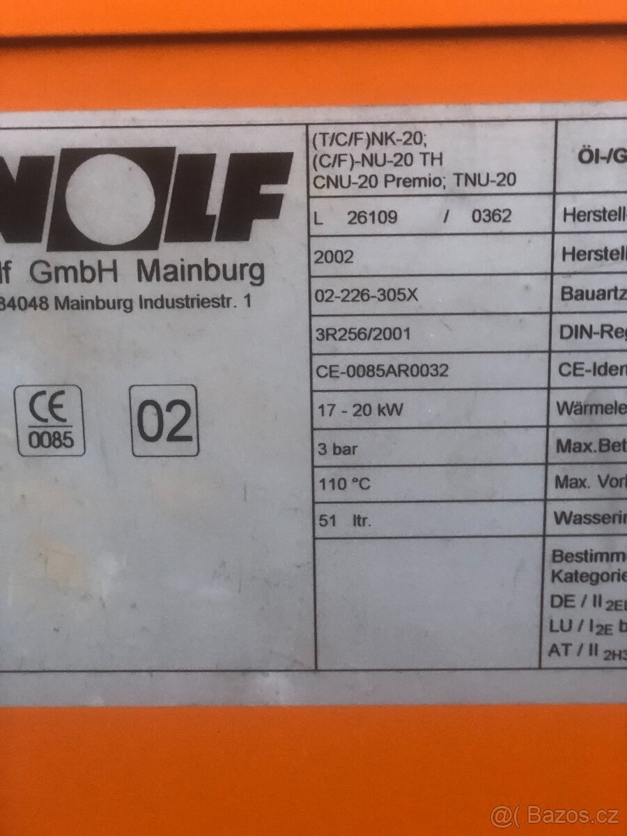 Prodám kotel na olej 17 - 20 Kw - 3