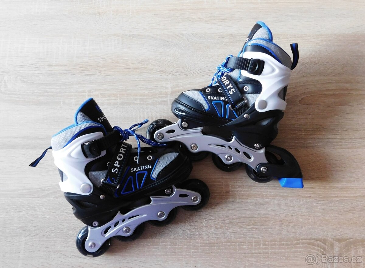 svítící nastavitelné inline brusle vel.28-32 - 3