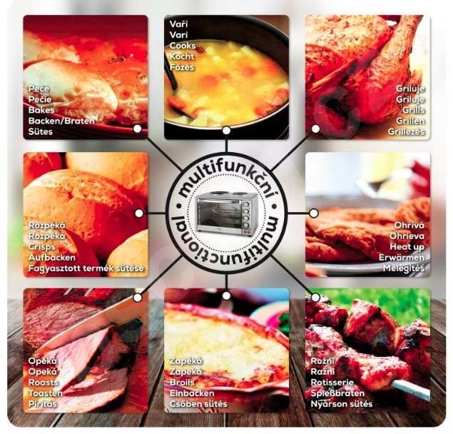 Elektrická trouba s grilem Vigan EO45L-2P - 3