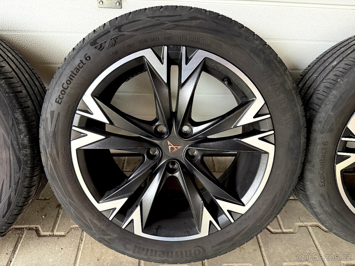 5x112 R18 Alu disky Cupra s letním pneu 245/45 R18 - 3