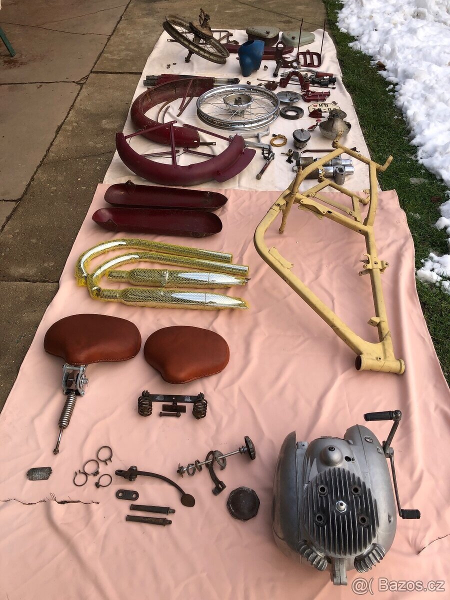 Jawa 250 pérák FJ 1947 s platnými bílými doklady - 3