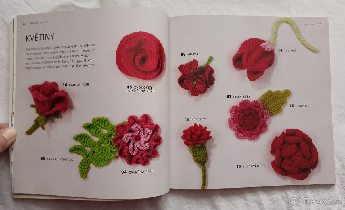 Květiny háčkované a pletené - 3