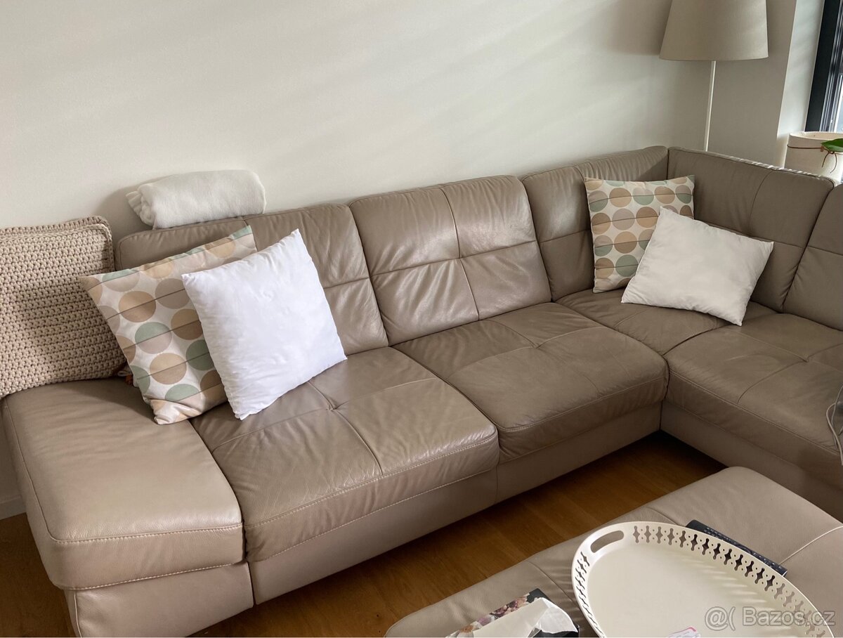 Prodej velká kožená sedačka L - 3