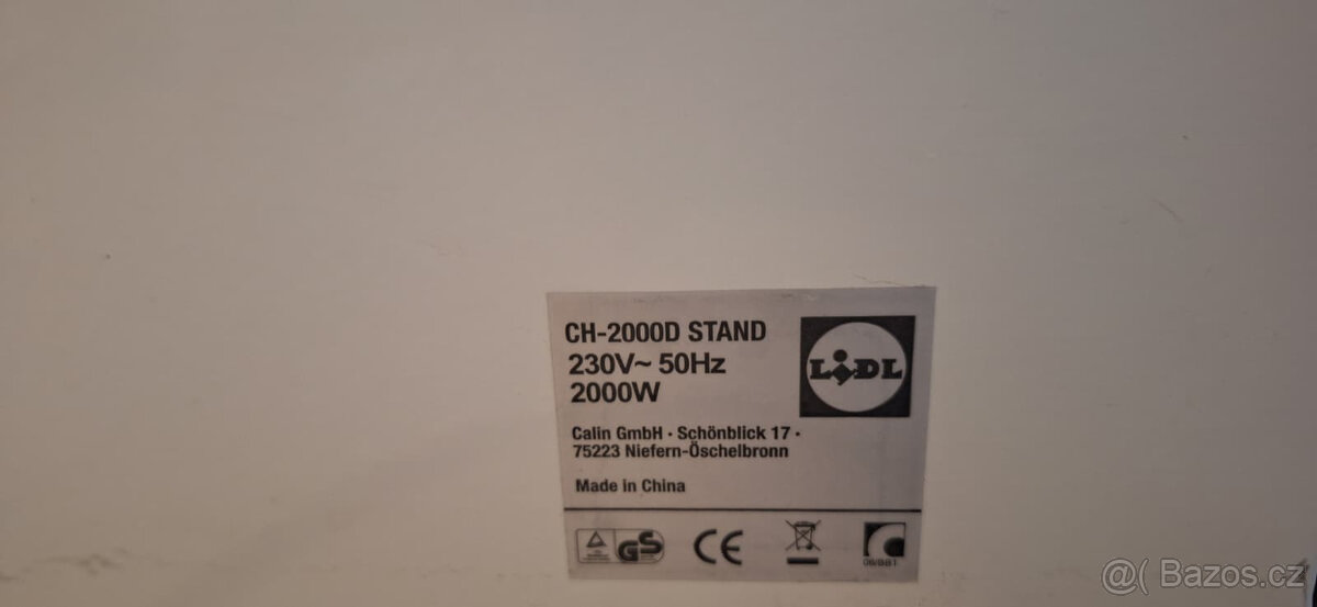 Elektrický přímotop 2000W – dvouzónový - 3