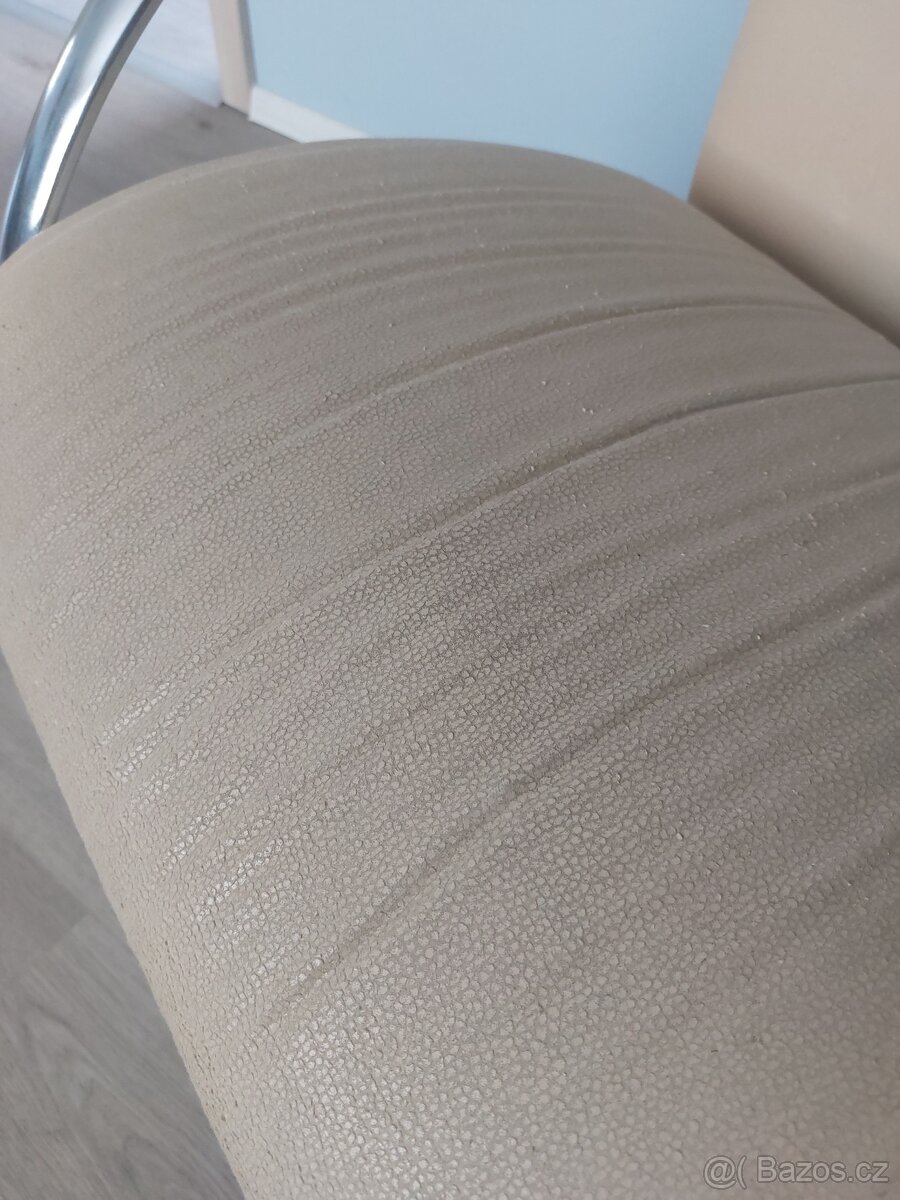 Křesílko/křeslo (2ks) ekokůže,chrom - 3