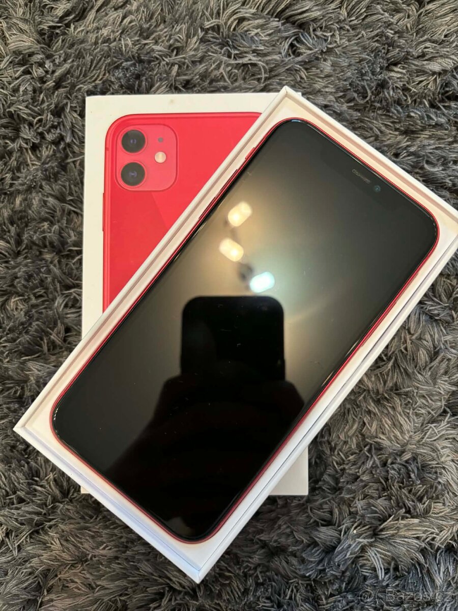 Prodám Iphone 11 red 64 Gb TOP STAV - 3