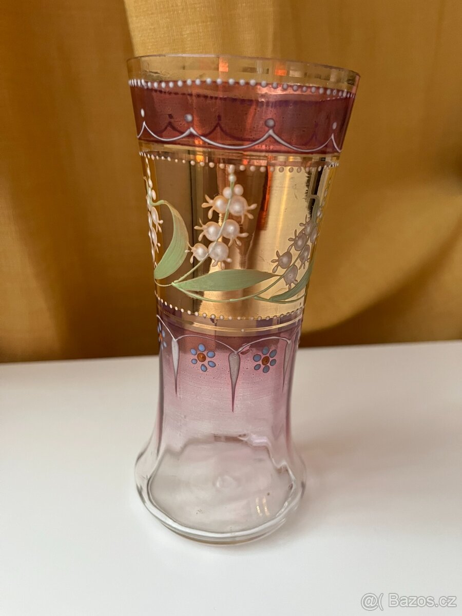 Stará malovaná sklenice - 3