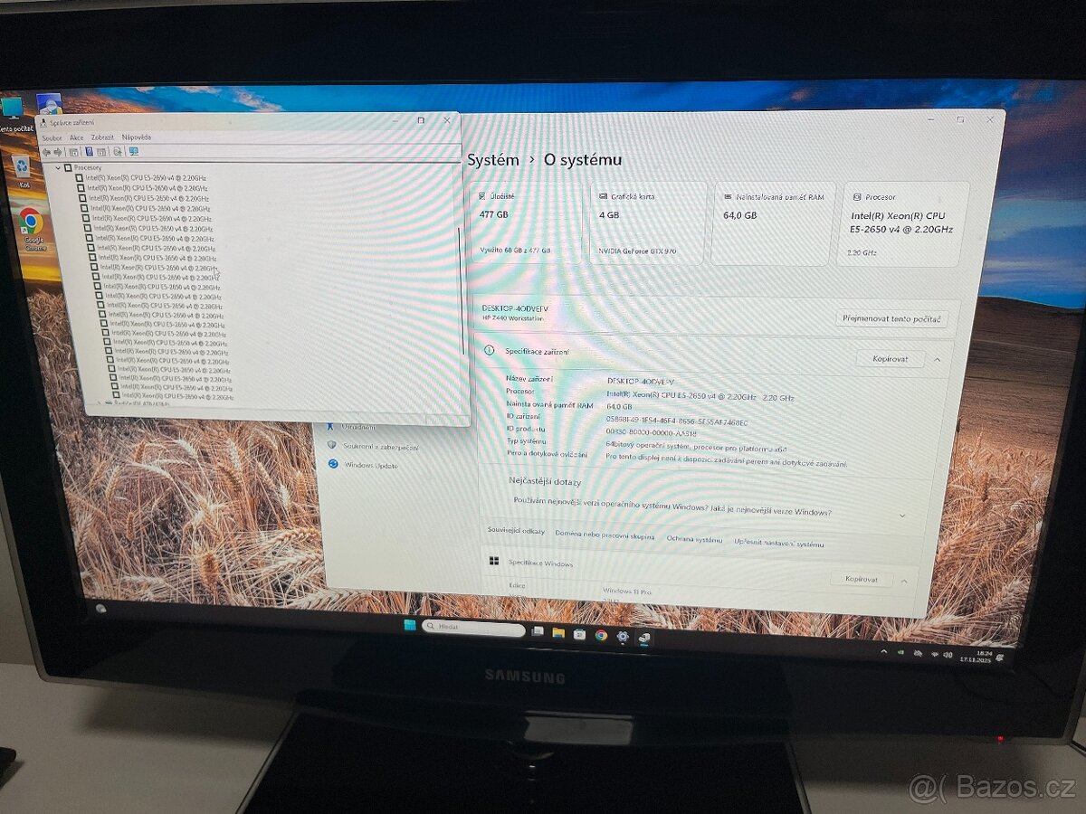 HP WorkStation Intel Xeon 24x2.9GHz-RAM 64GB-SSD 512GB-GTX - 3