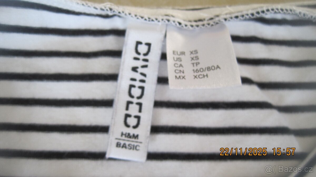 Triko H&M, proužek, vel. XS, kalhoty NIKE - 3