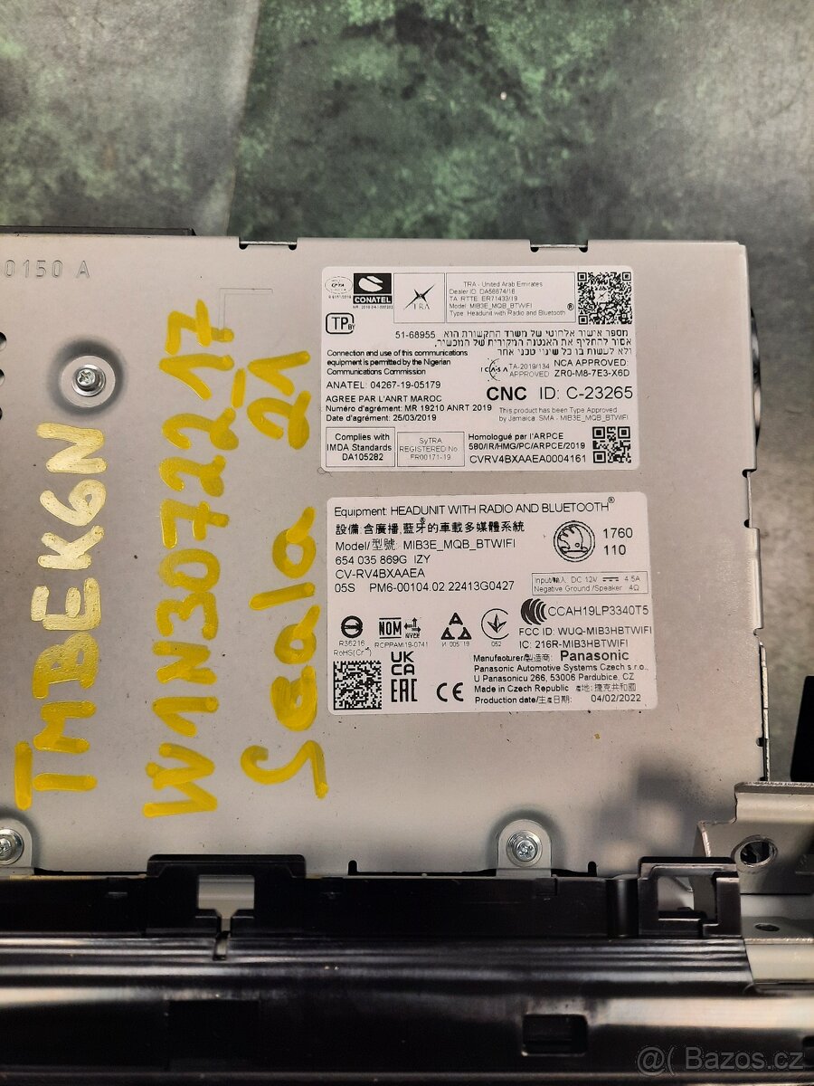 Radio Škoda Scala r.v.21 - 654035869G - 3