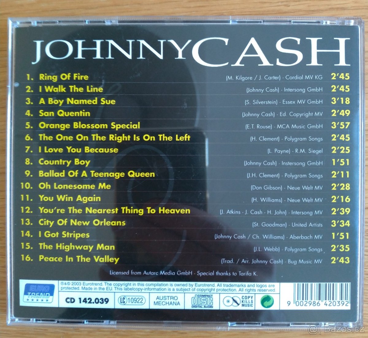 JOHNNY CASH GOLDEN HITS 2003 - 3