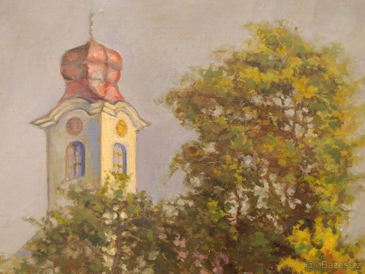 obraz S. Romych Staré Sedlo 1958, olej plátno 66x76 - 3